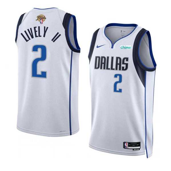Men%27s Dallas Mavericks #2 Dereck Lively II White 2024 Finals Association Edition Stitched Basketball Jersey Dzhi->dallas mavericks->NBA Jersey